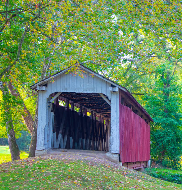 istock Bridge-Red Covered Bridge -Howard County Indiana 1769082745