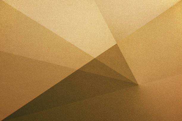 istock Golden light pale brown orange yelloy peach beige abstract background. Geometric. Line  3d triangle polygon angle. Color gradient. Rough grain. 1769181380