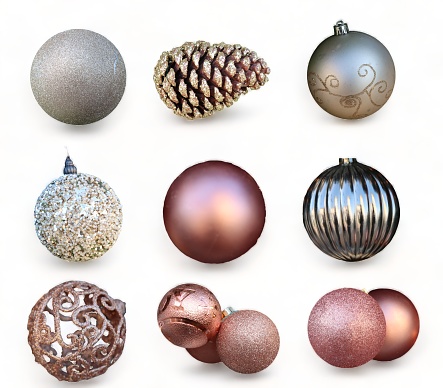 Christmas tree decorations for the holidays