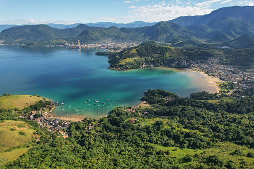 General view of the Monsuaba and Paradise beachs in Angra dos Reis - RJ