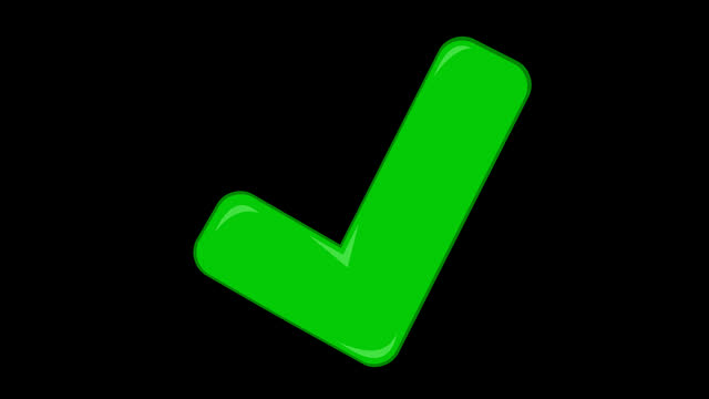 video animation green icon check mark or checklist