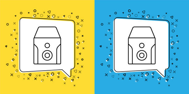 Set line Uninterruptible power supply UPS icon isolated on yellow and blue background. Vector Set line Uninterruptible power supply UPS icon isolated on yellow and blue background. Vector. ups power supply stock illustrations