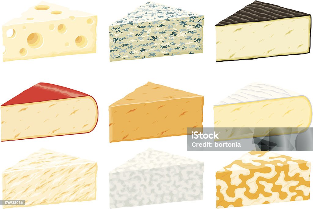 Сыр на танкетке икона Set - Векторная графика Сыр роялти-фри