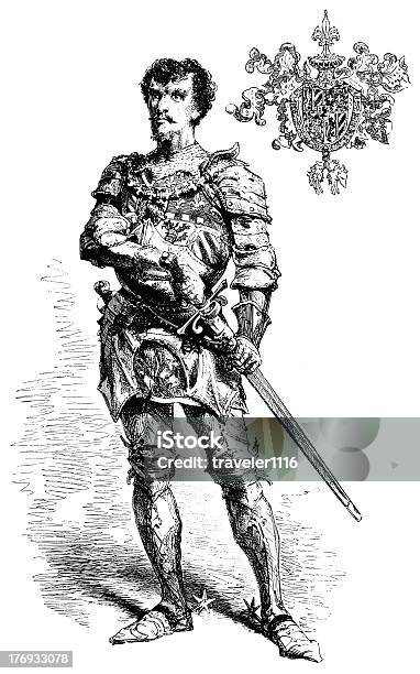 Charles Le Audacieux Vecteurs libres de droits et plus d'images vectorielles de Chevalier en armure - Chevalier en armure, Couleur noire, Adulte