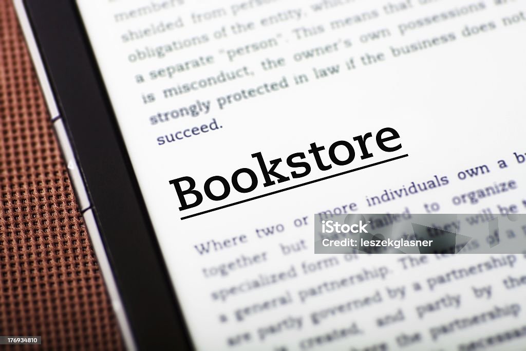 Livraria em tablet ecrã, ebook conceito - Royalty-free Aprender Foto de stock