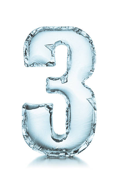 istock Number 3 frozen ice block 176935876