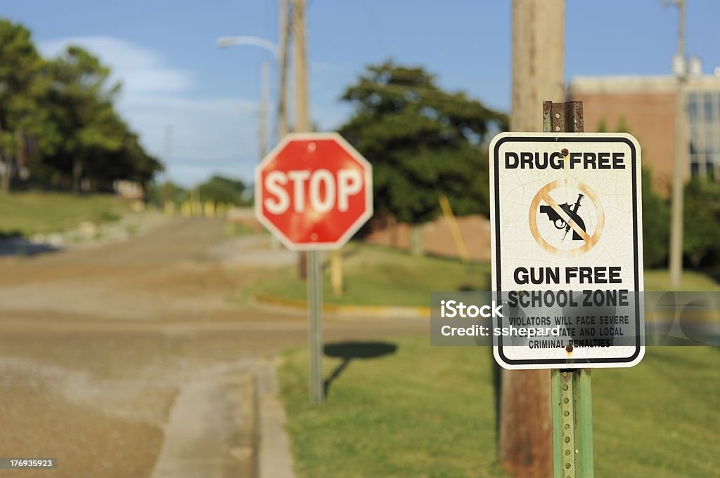 École de zone sans armes - Photo de Fuseau horaire libre de droits