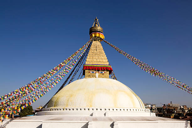 Boudhanath is one of the holiest Buddhist sites in Kathmandu, Nepal. The Buddhist stupa of Boudhanath dominates the skyline. The ancient Stupa is one of the largest in the world. The influx of large populations of refugees from Tibet has seen the construction of over 50 Tibetan Gompas (Monasteries) around Boudhanath. As of 1979, Boudhanath is a UNESCO World Heritage Site. Along with Swayambhunath, it is one of the most popular tourist sites in the Kathmandu area.