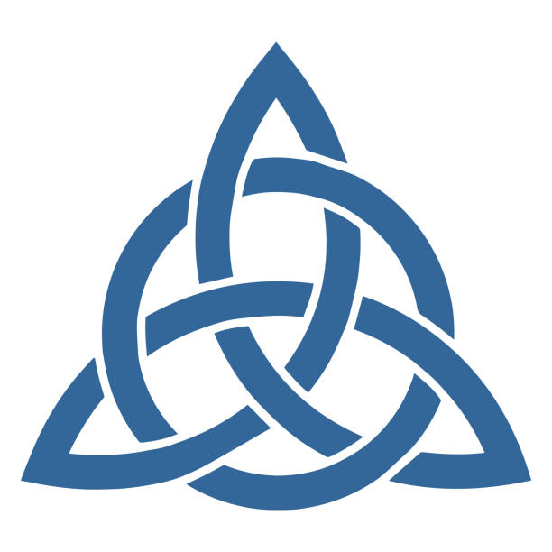 stockillustraties, clipart, cartoons en iconen met the triquetra or trinity knot - geknoopt