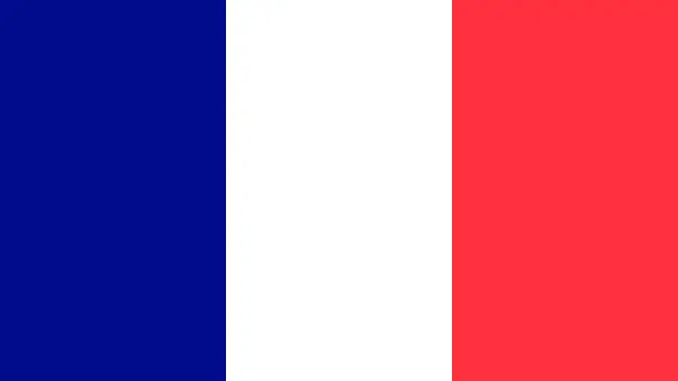 Vector illustration of French National Flag: Accurate Colors and Proportions - Vector Illustration