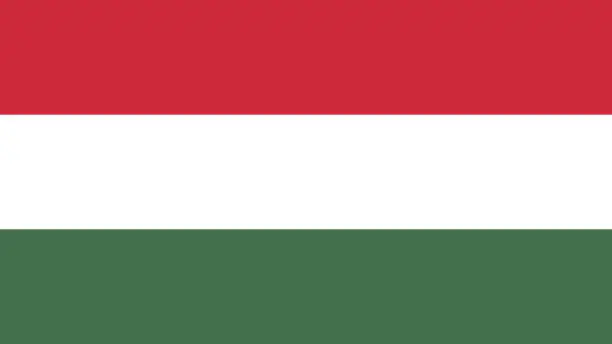 Vector illustration of National Flag of Hungary: Official Colors, Proportions, and Flat Vector Illustration (EPS10)