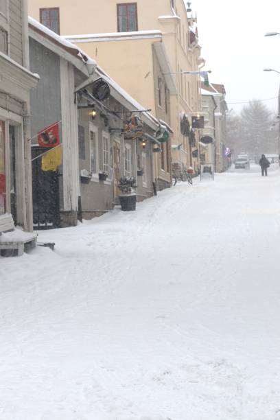 istock First snow in the city. Cold day in Sweden. 1769449748