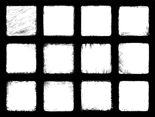 Vector illustration of Grunge squares