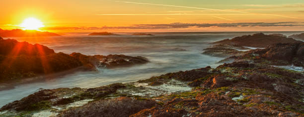 istock Sun rises above tranquil ocean shoreline 176946514