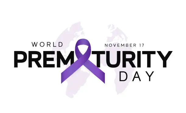 Vector illustration of World Prematurity Day card, November 17. Vector