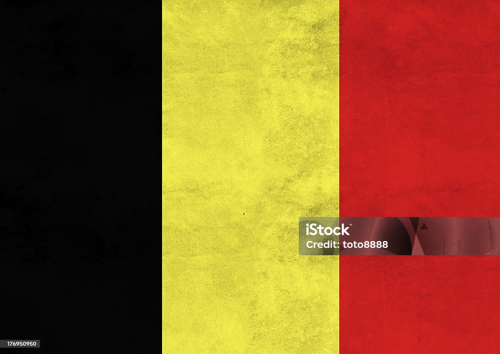 Belgische Flagge auf vintage Papier - Lizenzfrei Belgien Stock-Foto