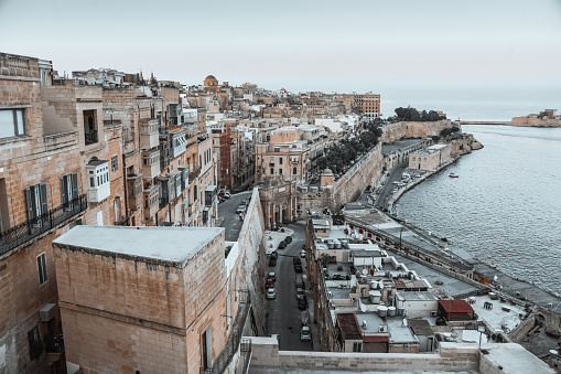 Overcast Weather Over Old Town Of Valletta, Malta
