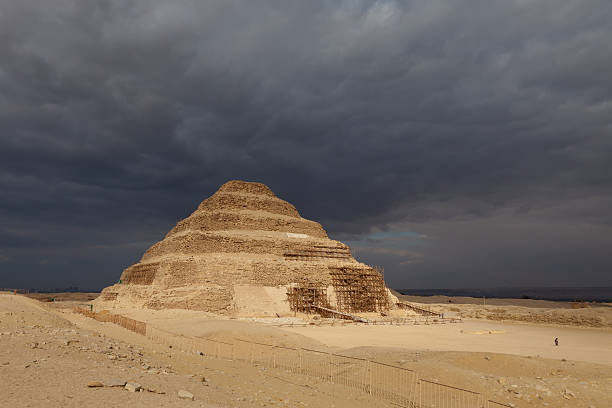 Step Pyramid in Saqarra, Egypt stock photo