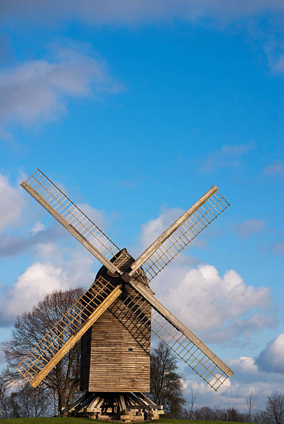 istock Windmill, old traditional wooden mill with sails 176952313
