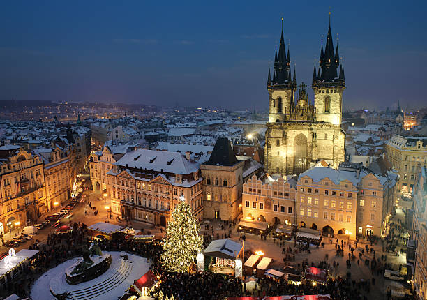 istock Old town square in Prague at Christmas time 176952652