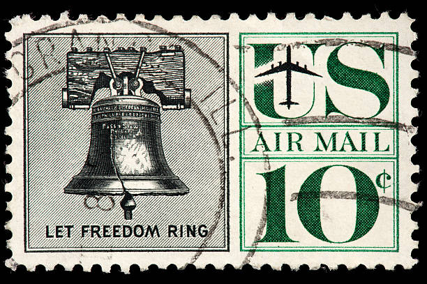 istock US Air Mail Stamp with Liberty Bell, Let Freedom Ring 176953506