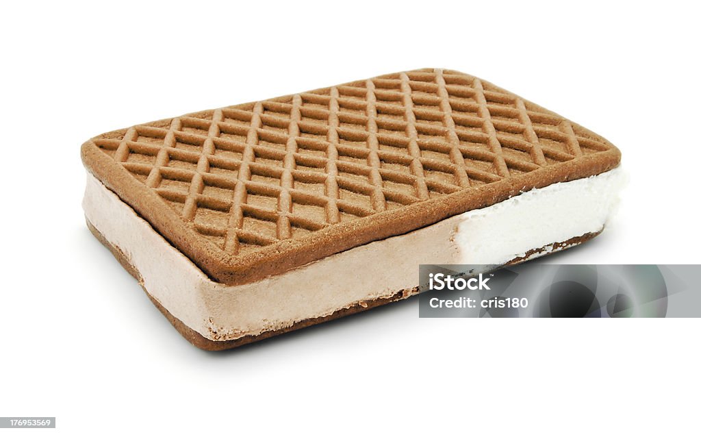 Sanduíche de sorvete - Foto de stock de Biscoito royalty-free