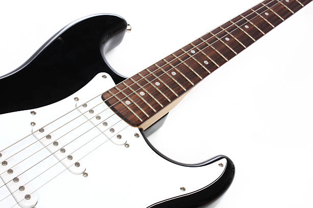 istock Electric guitar isolated on white. Beautiful instrument 176953954