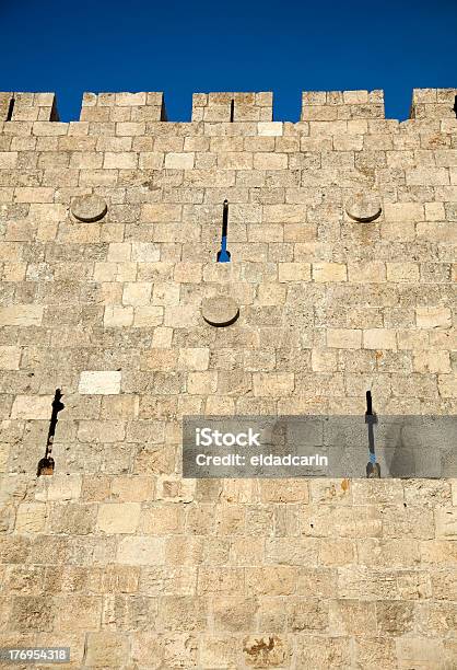 Alten Jerusalem City Wall Stockfoto und mehr Bilder von Jerusalem - Jerusalem, Alt, Antiquität