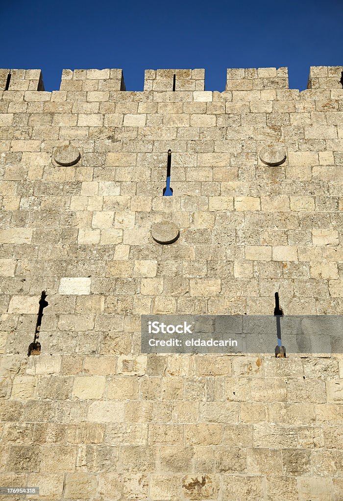 Mur de ville de la vieille ville de Jérusalem - Photo de Jérusalem libre de droits