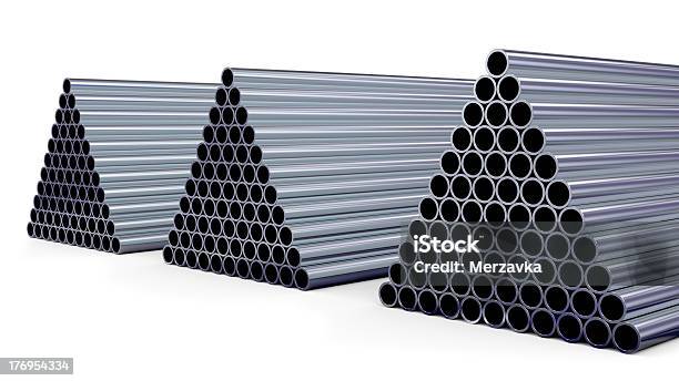 Tubi Di Metallo - Fotografie stock e altre immagini di Acciaio - Acciaio, Alluminio, Cerchio