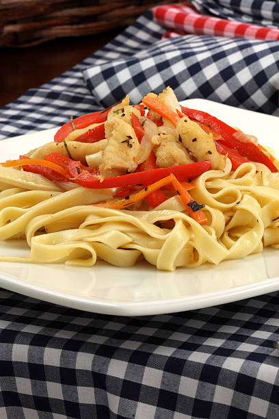 istock Halibut  fettuccine 176954486