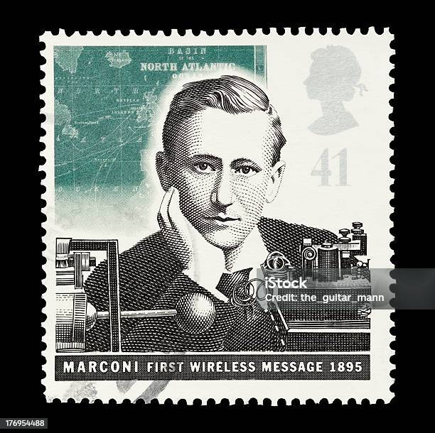 Marconi - zdjęcia stockowe i więcej obrazów Guglielmo Marconi - Guglielmo Marconi, Radio, Znaczek pocztowy