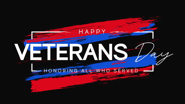 Happy Veterans Day poster, Honoring all who served. 4k