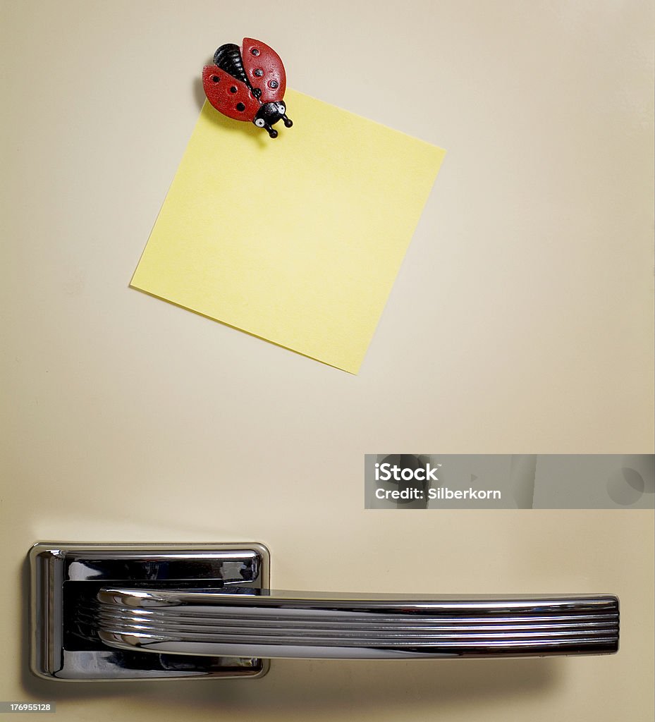 Lasciare un messaggio in frigorifero - Foto stock royalty-free di Frigorifero