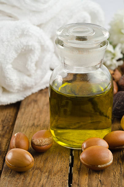 istock Argan oil with fruits 176955381