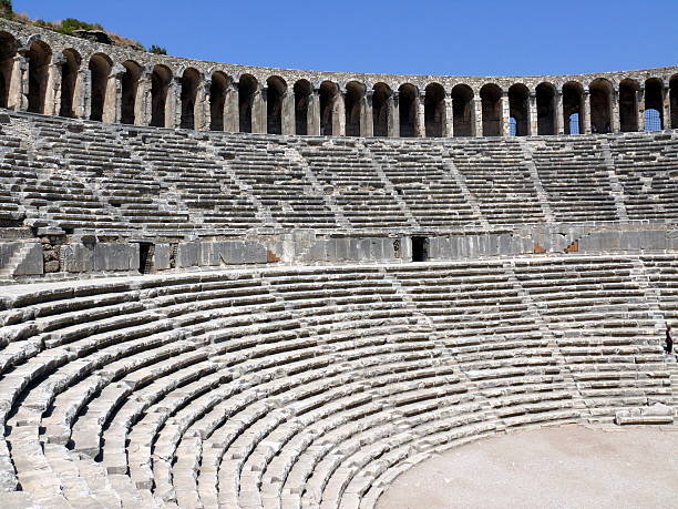 istock Old greek amphitheater Aspendos - Turkey 176955526