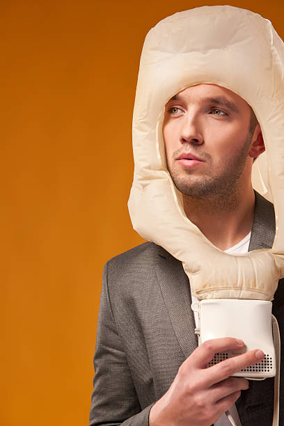 istock Man drying his hair 176956133