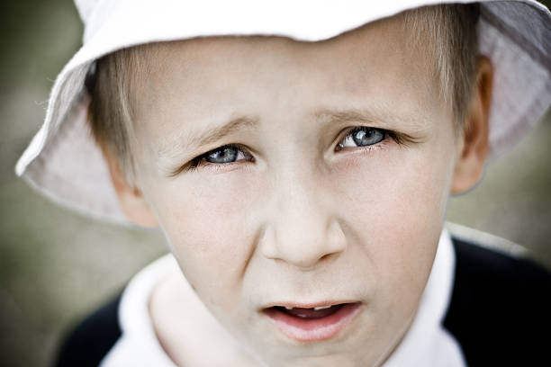 Portrait of a young boy stock photo