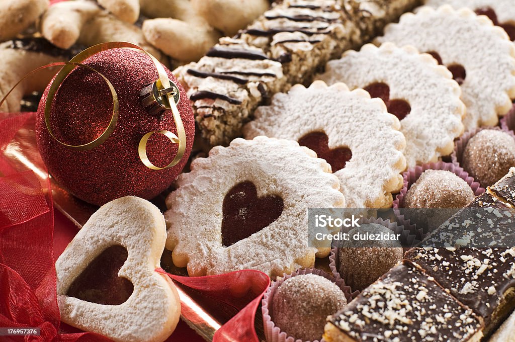 Cookies Christmas cookies with ornaments close up shoot Backgrounds Stock Photo
