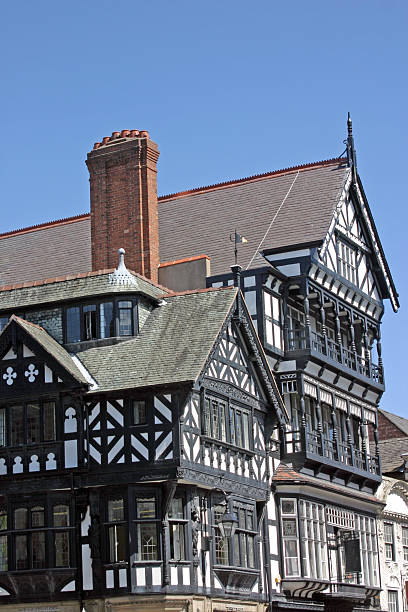 istock Old Black and White Building in Chester 176957662