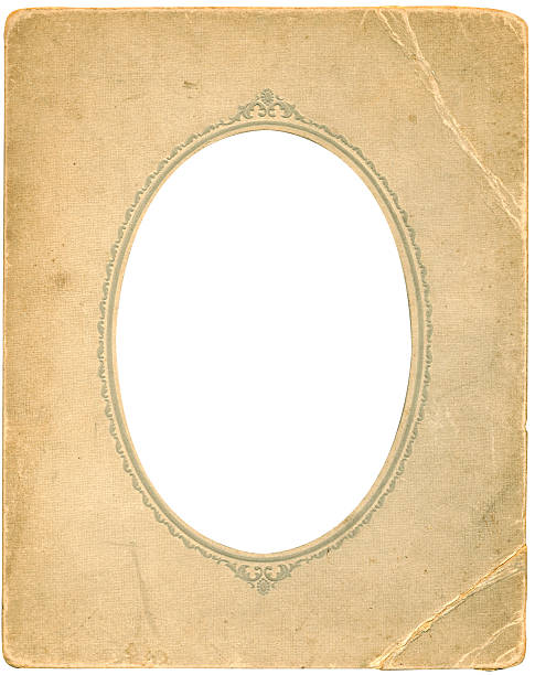 antique cadre ovale - old book photos photos et images de collection