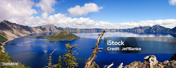 Panorama Of Crater Lake In Oregon Stock Photo - Download Image Now - Klamath Falls National Wildlife Refuge, Oregon - US State, Crater Lake - Oregon