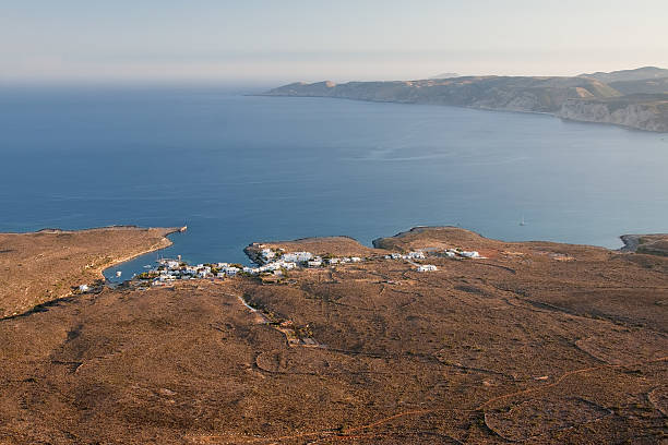 Kythera Island Coast Aerial View stock photo