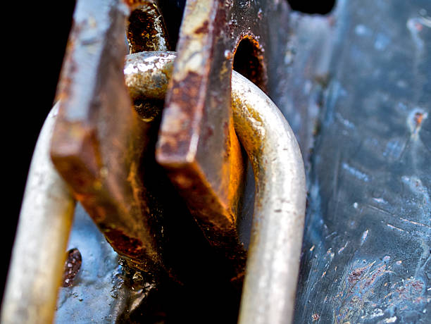 rusty lock stock photo