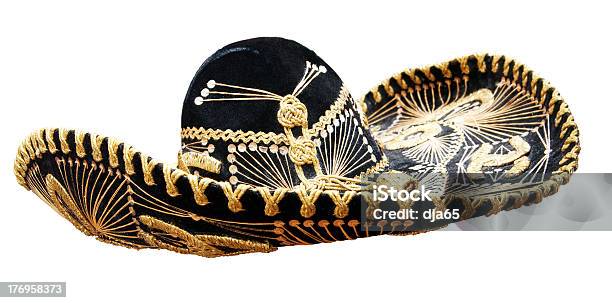 Vintage Sombrero Mexicano - Fotografias de stock e mais imagens de Sombreiro - Sombreiro, Figura para recortar, Fundo Branco