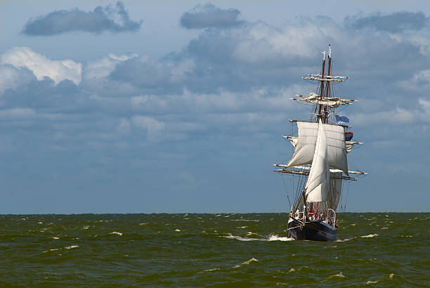 istock Tall ship on a stormy day 176958696