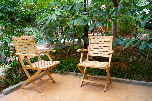 istock Chair in Chinese gardens 176958752