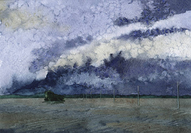 istock Watercolor of a cloudscape 176959217