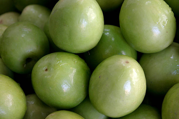 녹색 사과들 스톡 사진