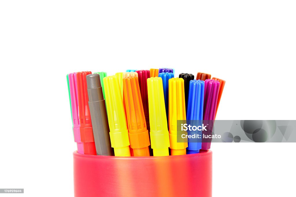 Lápices de color - Foto de stock de Amarillo - Color libre de derechos